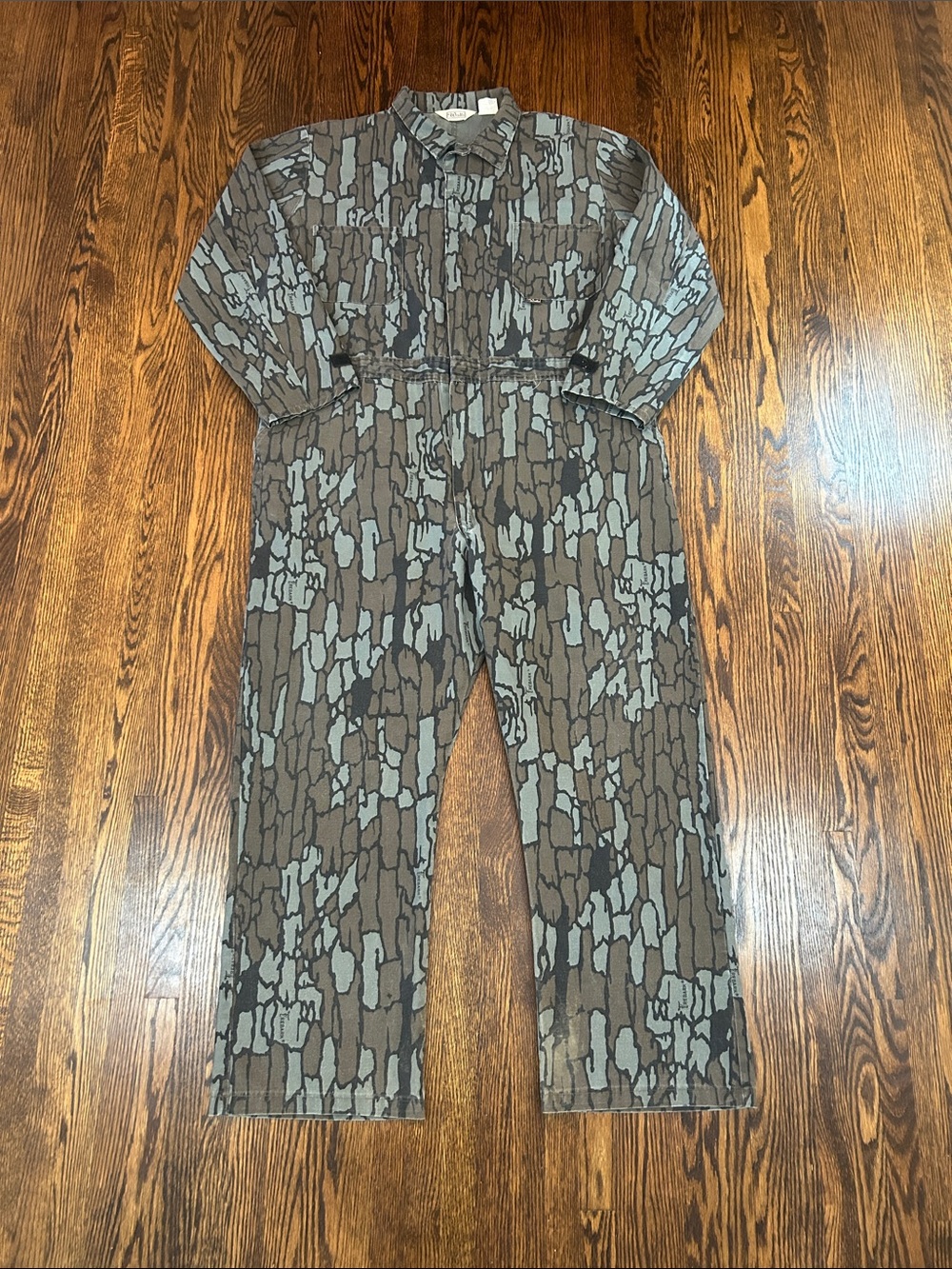 Vintage 90s Canvas Trebark Camo Coveralls